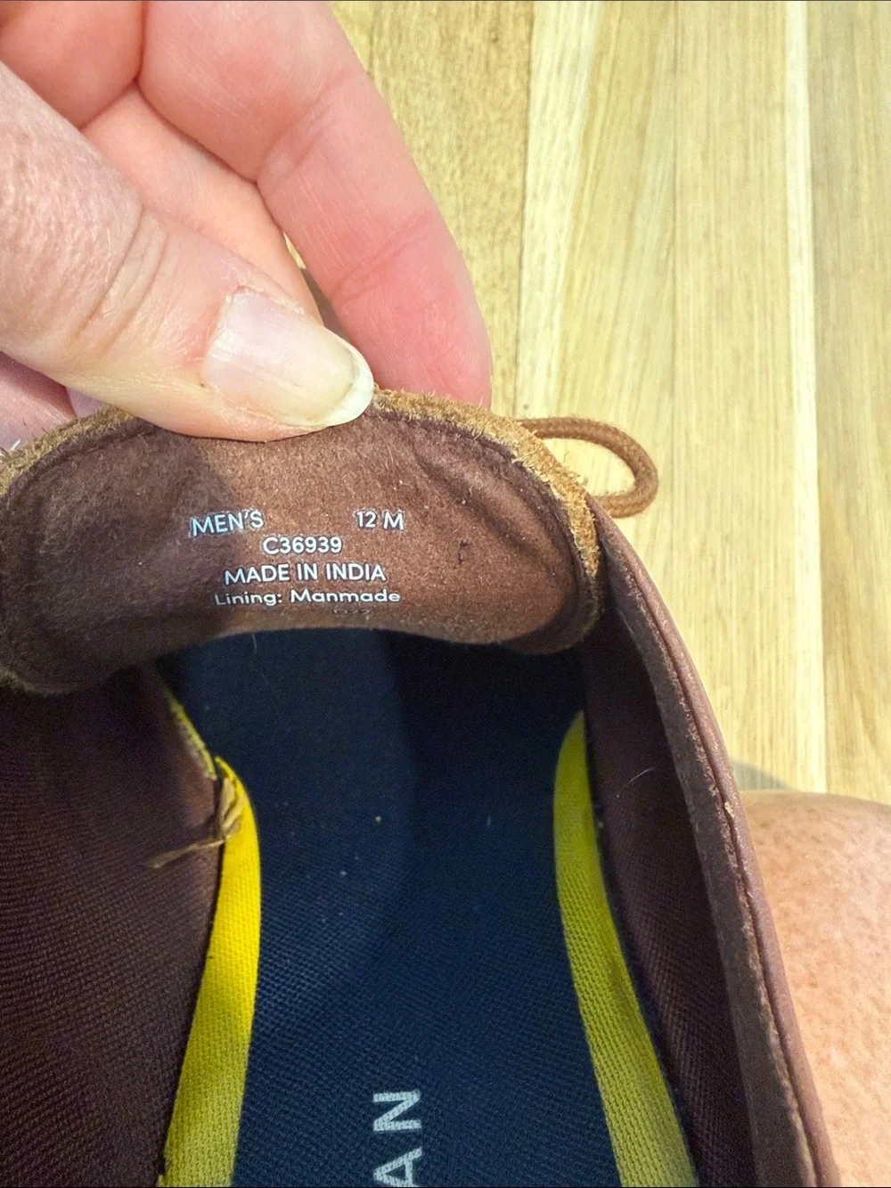Cole Haan Brown Leather Wingtip Derby with White Sole